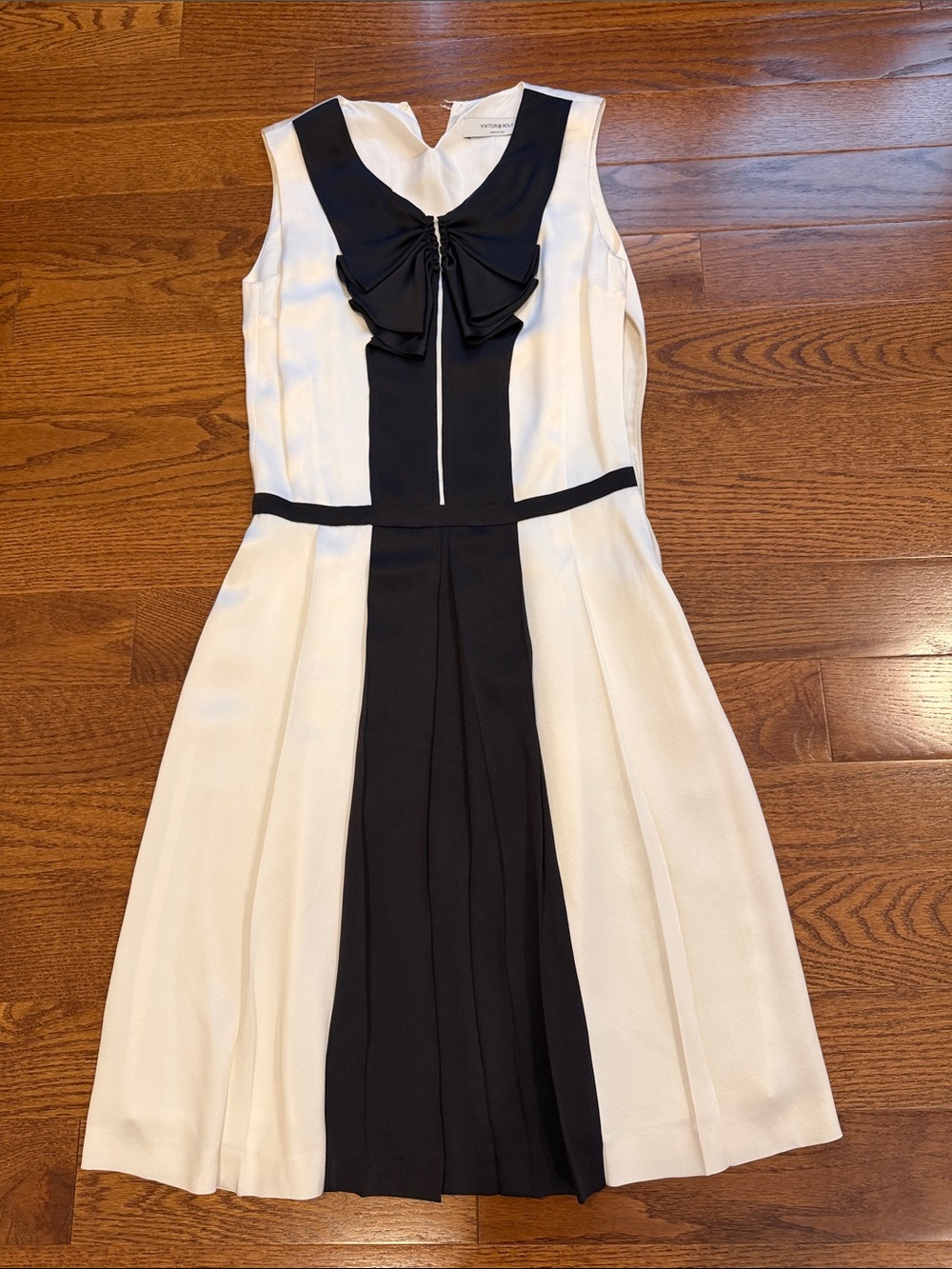 Viktor & Rolf Black and White Colorblock Dress